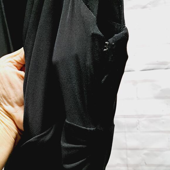 Jones New York Black Tan Wrap Top Pleated skirt Dress 10 - Picture 5 of 8